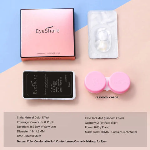 1 Pair Color Contact Lenses for Eyes Big Eye Lenses Blue Contacts Gray Lenses Brown Lenses Yearly Cosmetic Eye Lenses