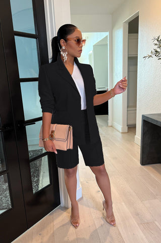 Pbong  spring and summer fashion women's suit suit jacket shorts two-piece casual suit