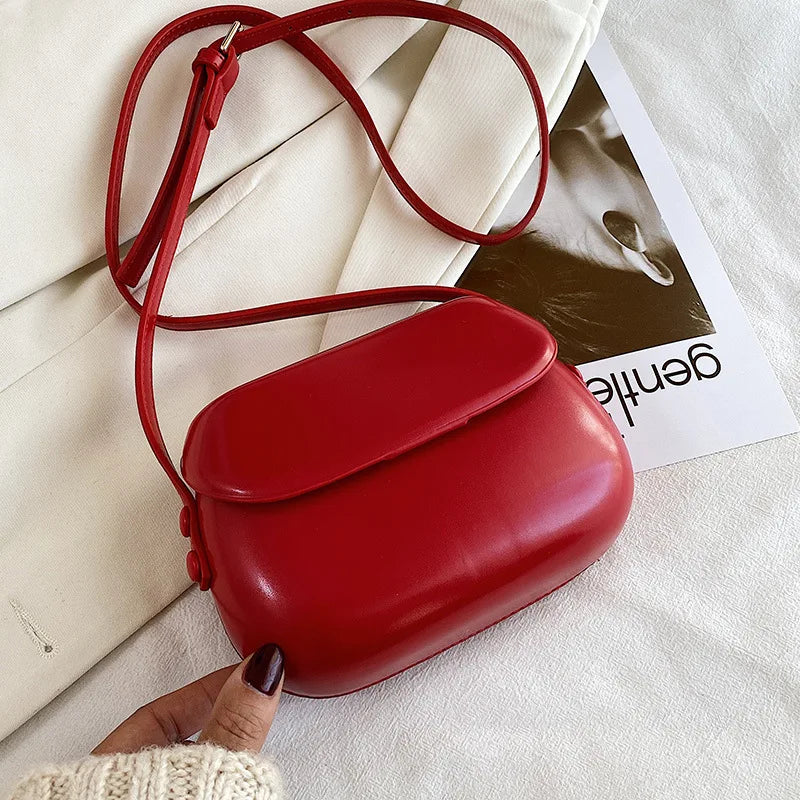 Fashion Women Messenger Bag PU Leather Small Shell Bag Vintage Shoulder Bag Ladies Handbags Luxury Purse Crossbody Bags