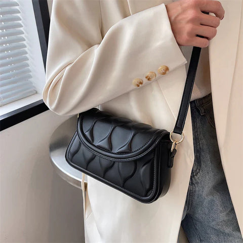 Fashion Small PU Leather Crossbody Shoulder Bags for Women Luxury Underarm Handbag Fashion Ladies armpit Purses In Trend