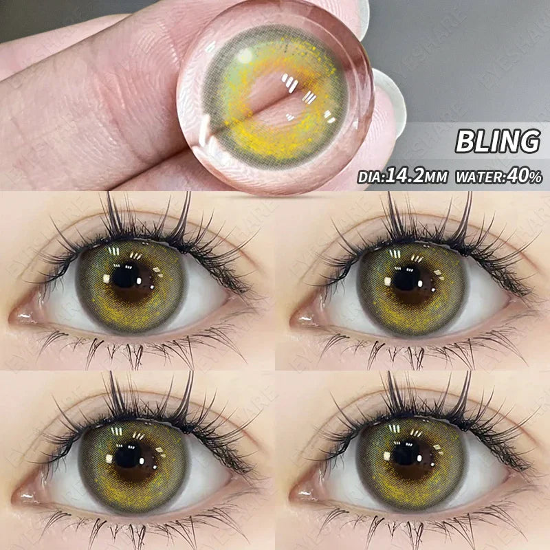 1 Pair Colorcon Korean Lenses Color Contact Lenses for Eyes Purple Lenses Blue Eye Lenses Brown Lenses Yearly Contacts