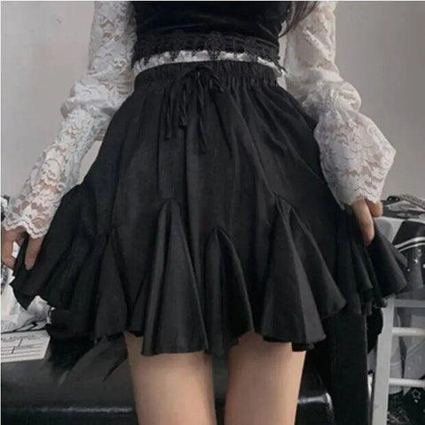 Kawaii Lolita Plaid Mini Dress Gothic E Girl Y2k Dresses Ulzzang Sweet Aesthetic Sets Sundress Fairy Grunge Cute Mall Dresses