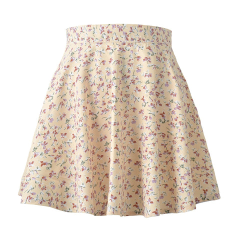 Boho Floral Print Party Skirt Summer New High Waist Pleated Skirt Short Beach Sexy Frills Mini Skirts For Women