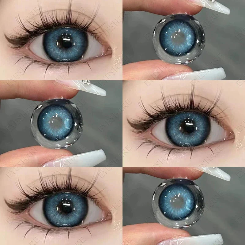 1 Pair Natural Colore Contact Lenses Color Contact Lenses for Eyes Blue Lenses Big Eye Lenses Yearl Eye Contacts Lenses