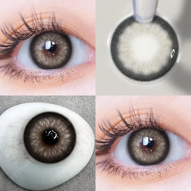 1 Pair Color Contact Lenses for Eyes Big Eye Lenses Blue Contacts Gray Lenses Brown Lenses Yearly Cosmetic Eye Lenses