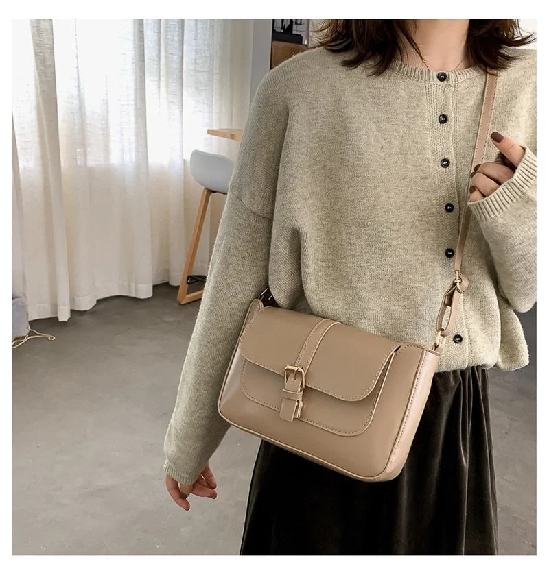 Fashion Vintage Small Flap Messenger Bag Bags PU Leather Women Shoulder Crossbody Bag Bags NEW Women's Handbags Purses