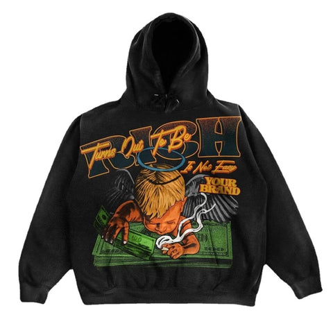 Harajuku American Goth Hoodies Women Harajuku Y2K New Goth Skull Printing Streetwear Hip Hop Couples Sweatshirt Clothes