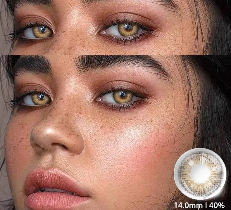 Colored Contact Lenses For Eyes 1pair Brown EyeContacts Lense Yearly Use Beauty Makeup Blue Color Contact Lenses