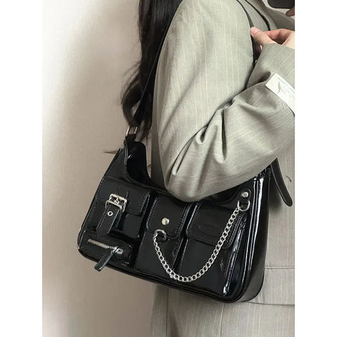 Punk Bolso Mujer Fashion Trend New Design Chains Crossbody Shoulder Bags Harajuku Y2k PU Individuality Ladies Bags