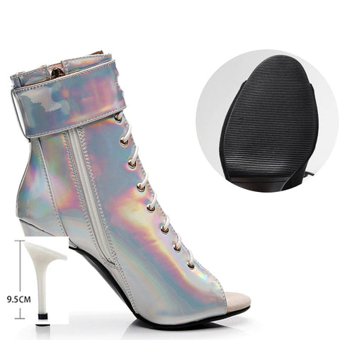 Boots Luxury Women's Comfy Breathable Prom Outdoor Latin Sexy For stilettos High Heels slippers Ballroom