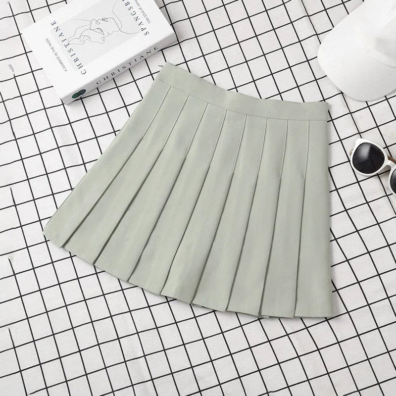 Brown Skirt Ladies Summer Clothes Women's High Waist Harajuku Korean Style Black Mini Pleated Skirt For School Girl Uniform