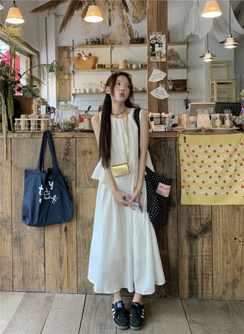 Summer New Small Fresh Simple Holiday Wind Breathable Cool Linen White High-waisted Skirt Women