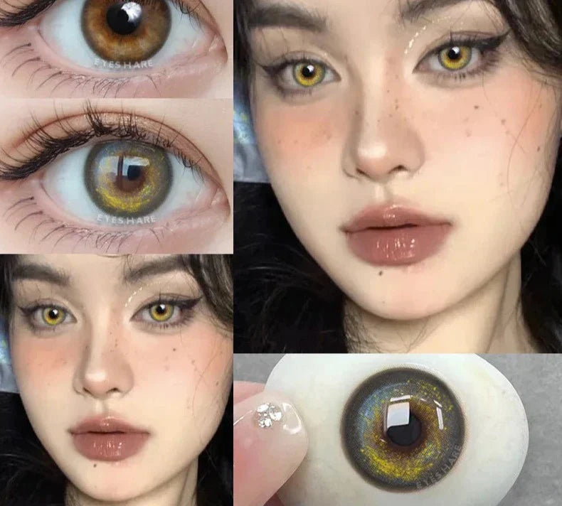 1 Pair Colorcon Korean Lenses Color Contact Lenses for Eyes Purple Lenses Blue Eye Lenses Brown Lenses Yearly Contacts