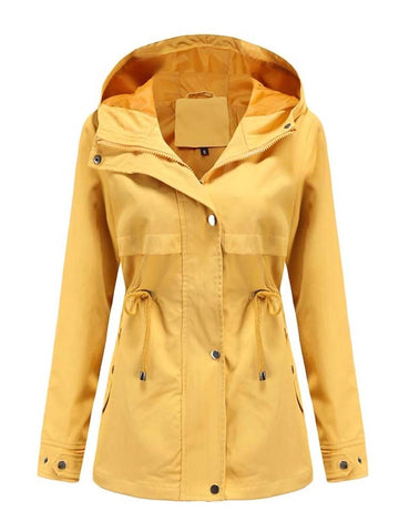 Trench Coat For Women New Autumn Fashion Long Sleeve Plus Size Overcoat Female Casual Outwear Loose Hooded Windbreaker