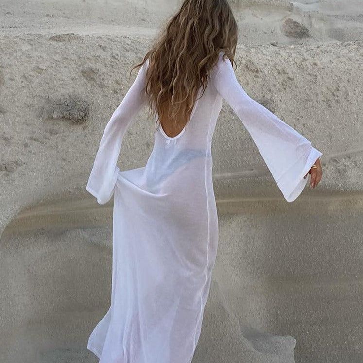 Barrett Long Sleeve Cover-Up Beach Dress