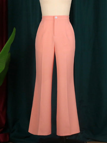 Pbong mid size graduation outfit romantic style teen swag clean girl ideas 90s latina aestheticWomen Pants High Waist Pink Elegant Wide Leg Trousers with Elastic Band Female African Fashion Casual Office Business Outfit New