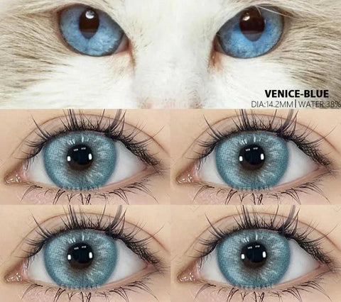 1 Pair Natural Colore Contact Lenses Color Contact Lenses for Eyes Blue Lenses Big Eye Lenses Yearl Eye Contacts Lenses