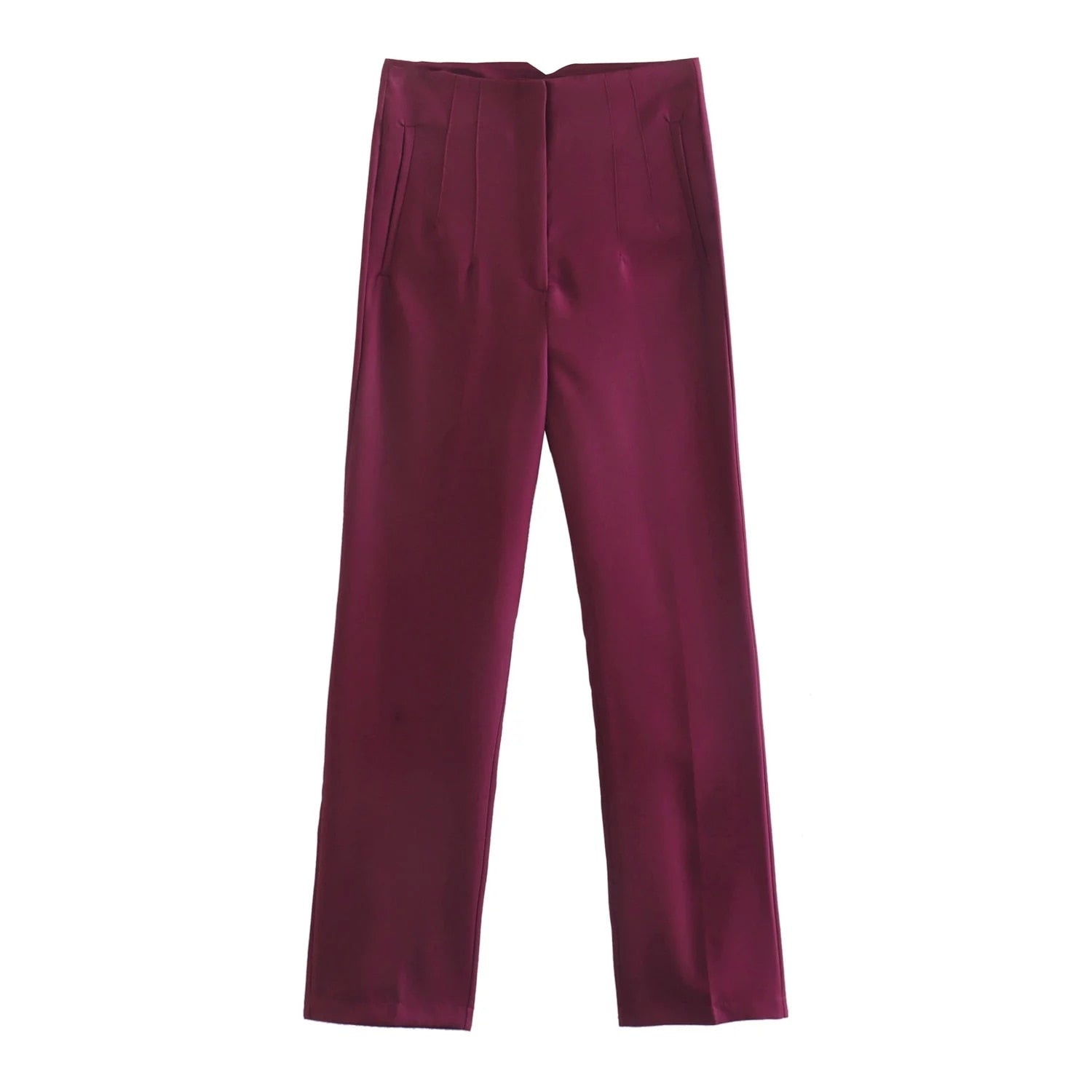 Woman Casual Solid High Waisted Pants Spring Elegant Female Basic Pocket Pant Office Ladies 14 Color Pant