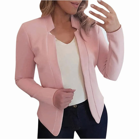 Autumn Winter new style women clothes small suit solid color cardigan