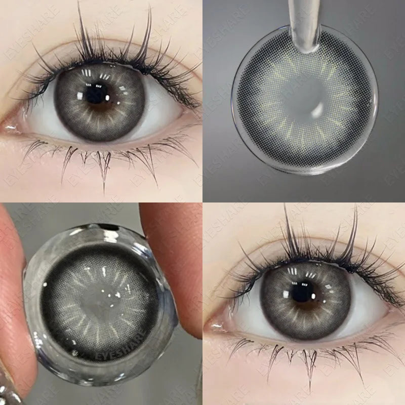 1 Pair Color Contact Lenses for Eyes Big Eye Lenses Blue Contacts Gray Lenses Brown Lenses Yearly Cosmetic Eye Lenses