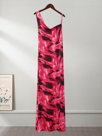 Sexy Vintage Print Female Sling Long Dress Square Collar Sleeveless Backless Dresses Summer Ladies Beach Vocation Vestidos