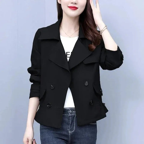 New Spring Autumn Women Jacket Long Sleeve Casual Windbreaker Loose Pocket Outerwear Lightweight Basic Coat Overcoat