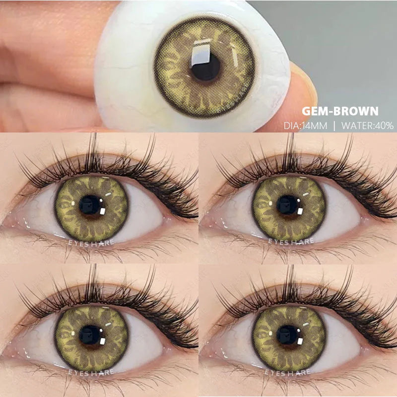 1 Pair Colorcon Korean Lenses Color Contact Lenses for Eyes Purple Lenses Blue Eye Lenses Brown Lenses Yearly Contacts