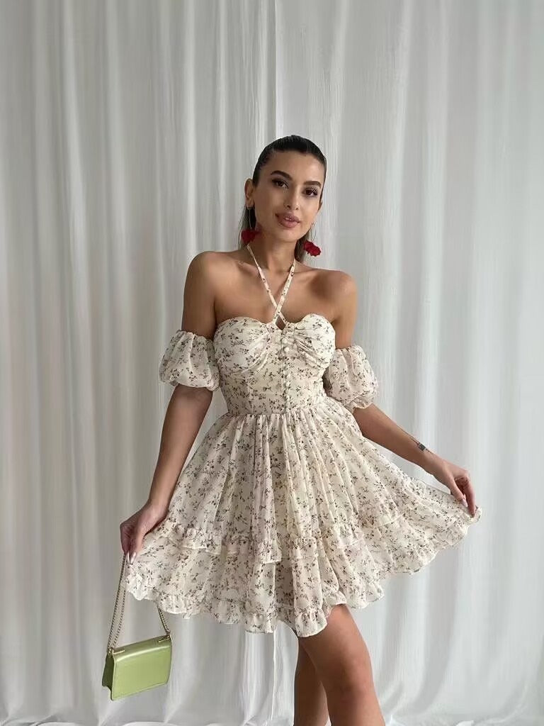 36-hour Shipping Fashion and Luxury Women Dress Elegant Vintage Princess Cake Skirt Corset Chest Bilayer Sexy Y2K Clothes Female