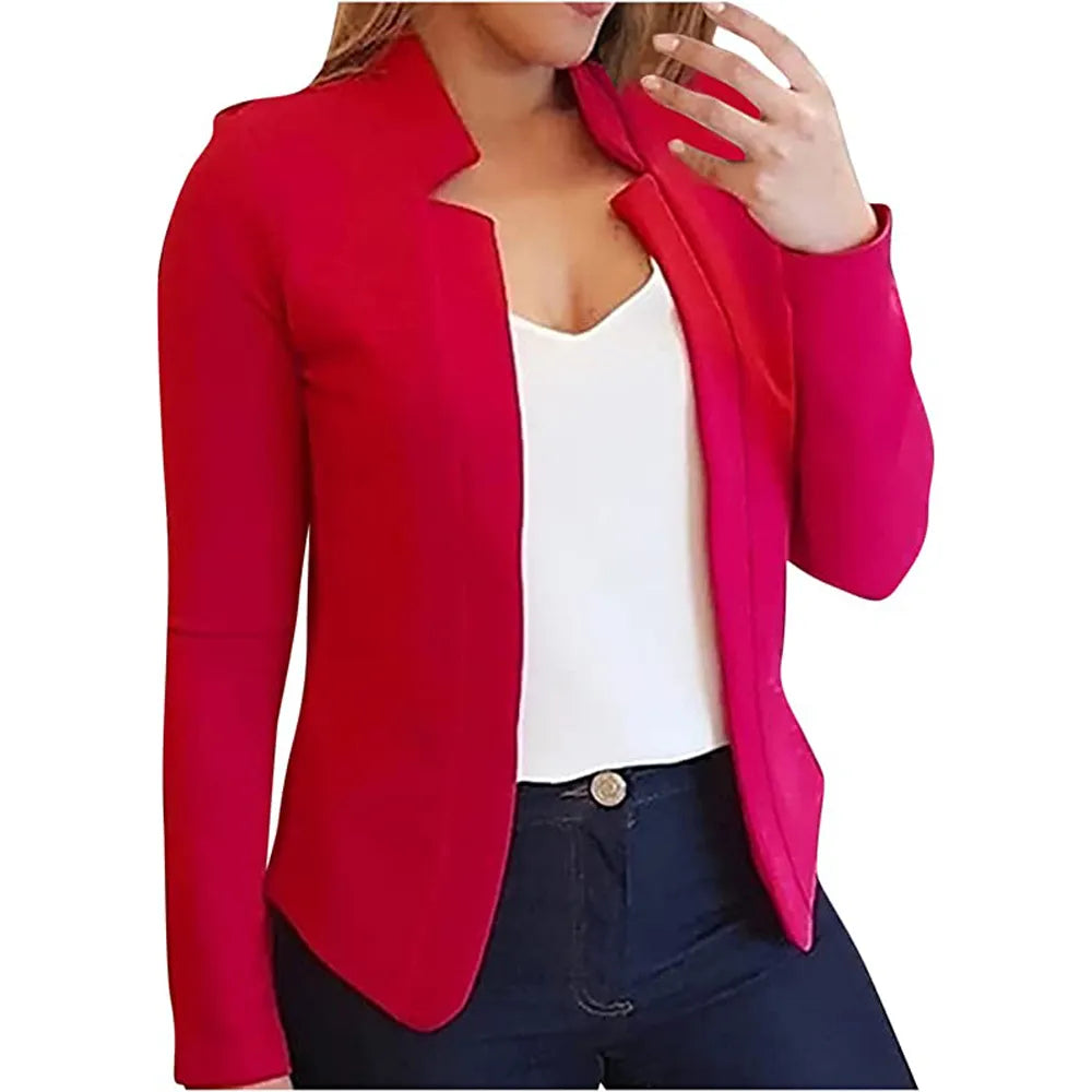 Autumn Winter new style women clothes small suit solid color cardigan