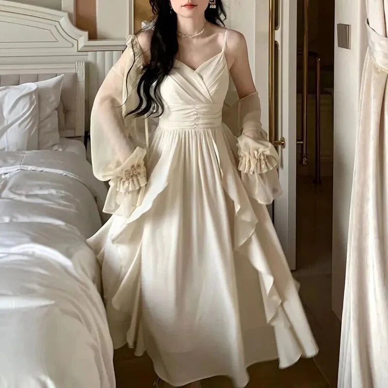 Party Dresses For Women Sleeveless Sexy Club Night Fashion Dress Fairycore A Llne Solid Ruffles New Spring Summer Dress