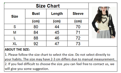 Heart Print T-shirts Women Slim Tees Y2k Female Vintage Long Sleeve Top Ladies Fashion Casual Patchwork Top Japanese Streetwear