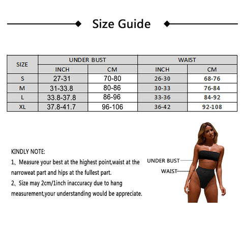 Pbong High Waist Women's Swimsuit  Sexy Thong Bikini Set Woman Separate Swimwear for Swim Bathing Suits Stylish With Bandeau