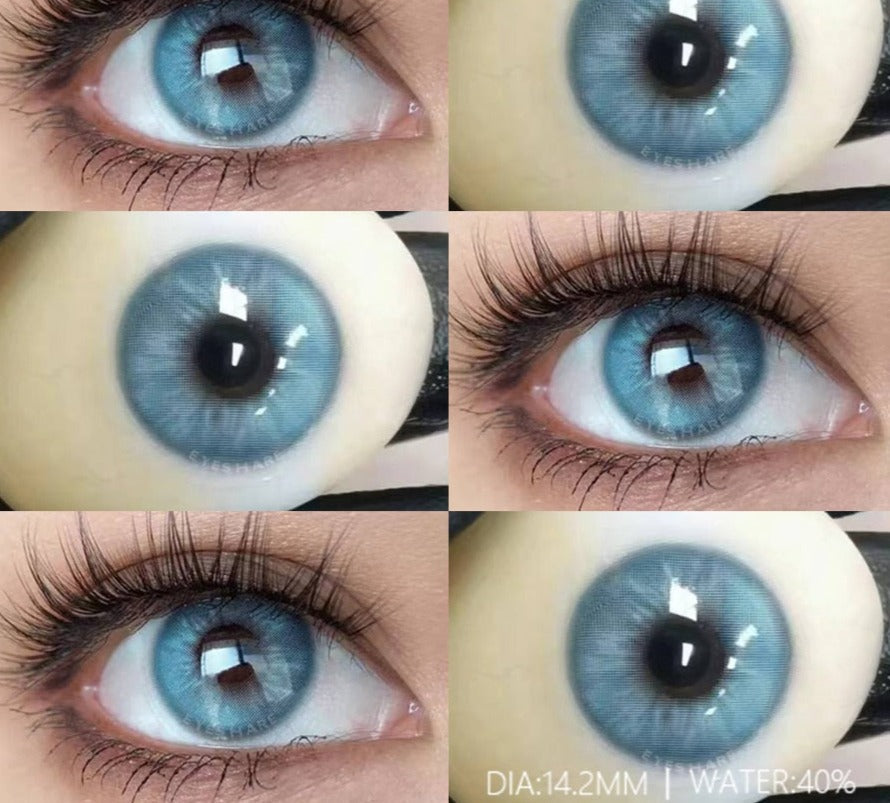 1 Pair New Colored Contact Lenses for Eyes Red Contacts Lenses Yearly Natural Fashion Blue Eyes Contacts Korean Lenses