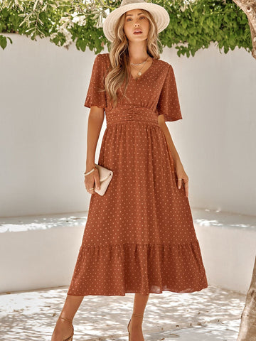 Print Dress for Women Summer Vintage Bohemian Maxi Dresses Female V-Neck Leisure Retro Long Vestido Women's Dresses Clothes