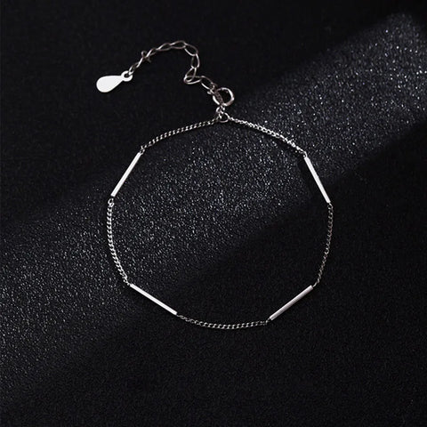 New 925 Sterling Silver Square Bracelet Simple Style Shiny Bracelet Gifts for Women Free Shipping Exquisite Fashion Jewelry