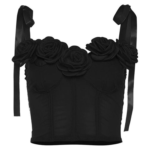 Cutenew Women's Sexy Flower Lace Patchwork Suspender Sleeveless Top Vest Casual Spice Girl Camisole Clothes Streetwear Hot