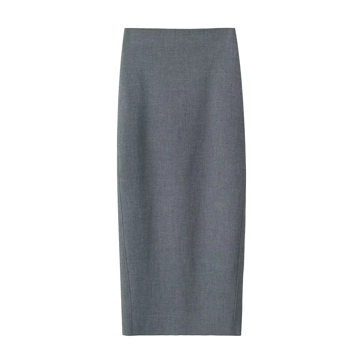 Elegant Women Solid Slim Dress Autumn New Female Simplicity Design Long Dress Fashion Rear Split Sleeveless Dress