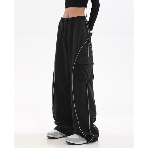 Casual Baggy Sweatpants Women Korean Harajuku Oversize Wide Leg Cargo Pants Joggers Hip Hop Streetwear Female Trousers