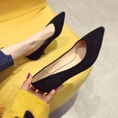 Fashion Office Lady Shoes Women Low Heels Pointed toe Fashion Brand Women Pumps Woman High Heels Black Red Leopard Shoes Shallow