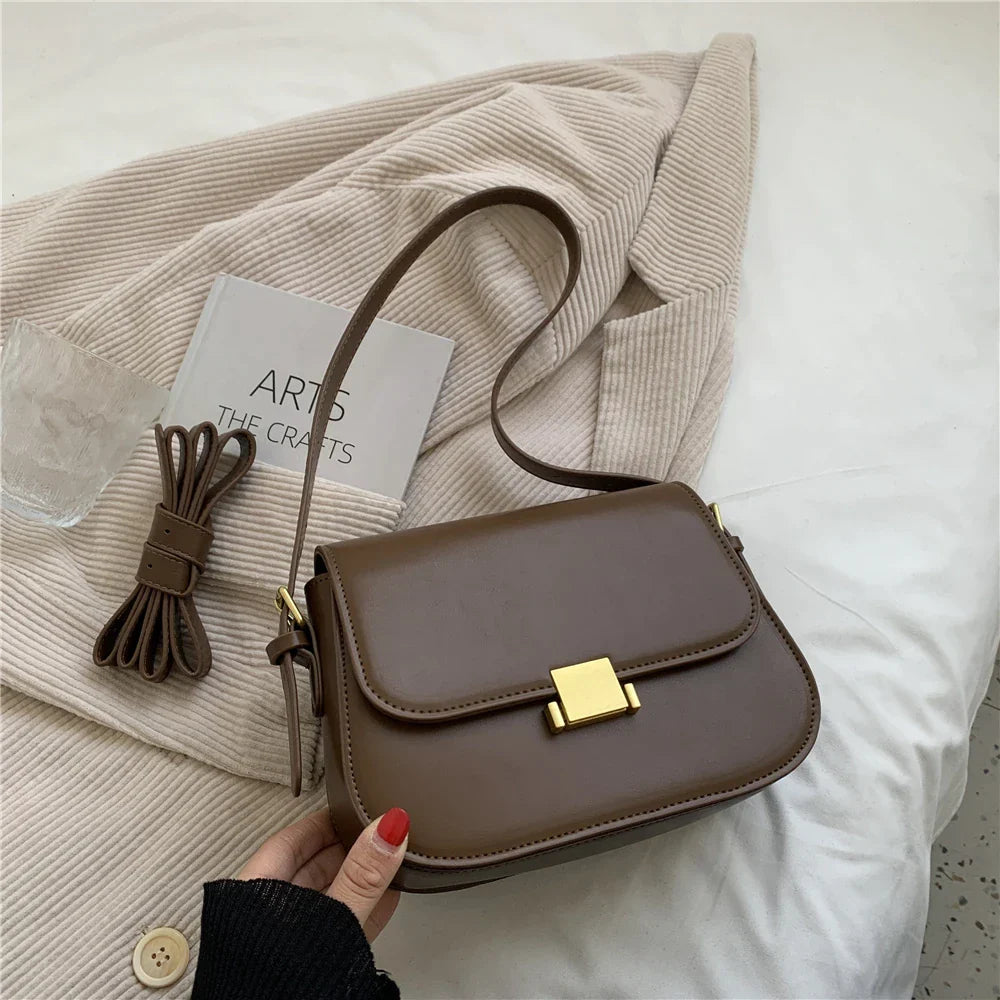 3 Layers Saddle Small Underarm Shoulder Bags For Women 2023 Trend Designer Crossbody Bag PU Leather Ladies Handbags