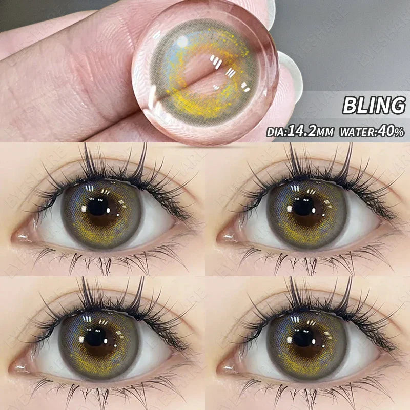 1 Pair Colorcon Korean Lenses Color Contact Lenses for Eyes Purple Lenses Blue Eye Lenses Brown Lenses Yearly Contacts