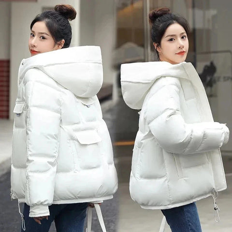 Women's Winter Jacket New Parkas  Hooded Thicken Warm Jackets Outwear Casual Loose Cotton Padded Coat Female Clothing