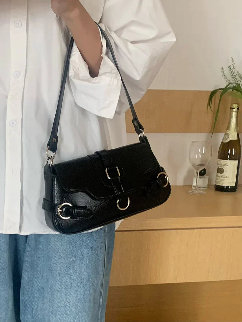 Fashion Design Women's Small Handbags Hot Girls Underarm Bag Casual Tote Purse Female Pu Leather Shoulder Crossbody Bags