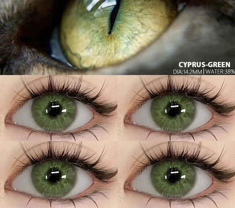 1 Pair Natural Colore Contact Lenses Color Contact Lenses for Eyes Blue Lenses Big Eye Lenses Yearl Eye Contacts Lenses