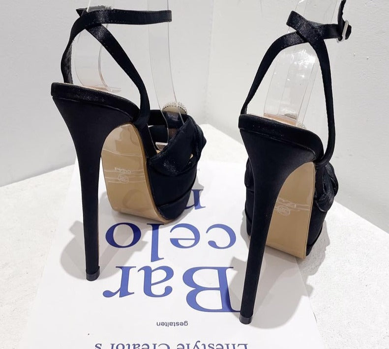 Sexy Peep Toe 16CM Extreme High Heels Women's Sandals Party Banquet Stiletto Shoes Fashion Buckle Strap Platform Pumps