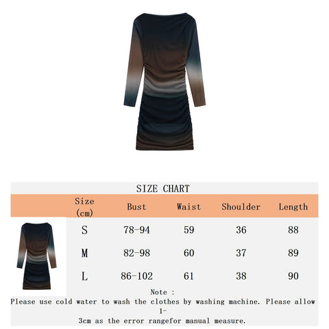 Mesh Print Sexy Mini Dress O Neck Long Sleeve Slim See Through Slim Streetwear Retro Dresses For Women Night Club Party Vestidos