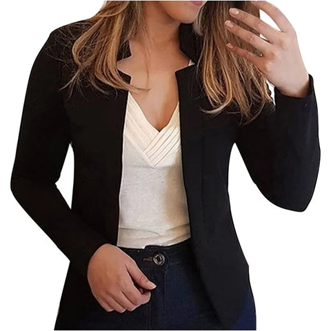 Autumn Winter new style women clothes small suit solid color cardigan