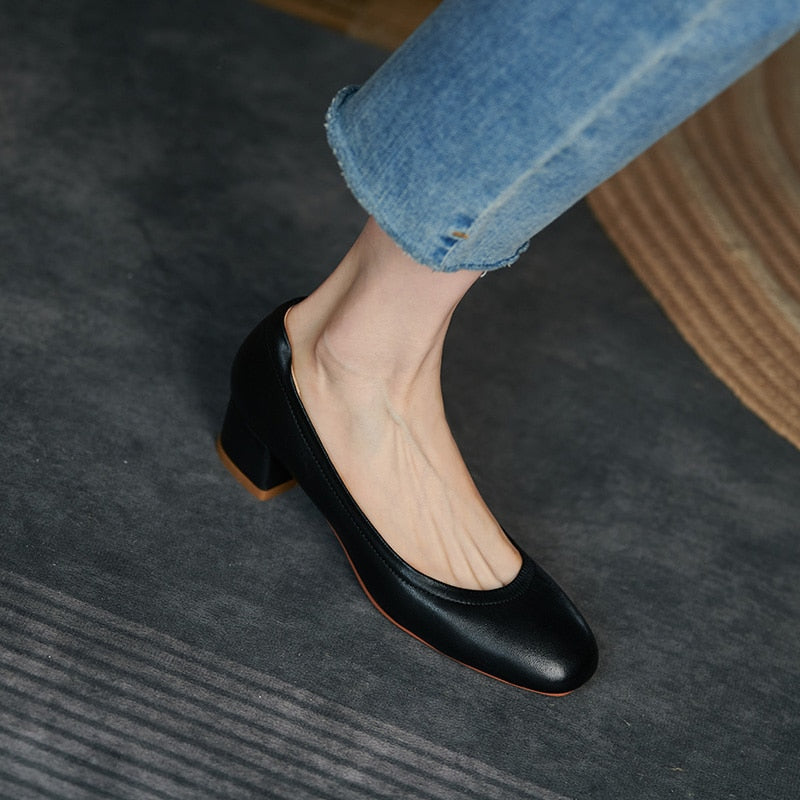 Pphmm Designer Elegant Sexy Genuine Leather High Heels Women Fashion Dress Party Office Comfortable Shoes Slip On Ladies Pumps A0013