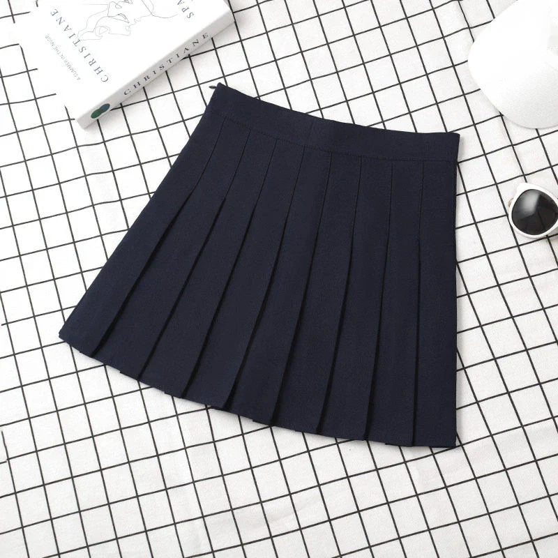 Brown Skirt Ladies Summer Clothes Women's High Waist Harajuku Korean Style Black Mini Pleated Skirt For School Girl Uniform