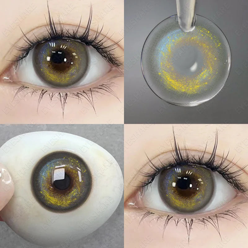 1 Pair Color Contact Lenses for Eyes Big Eye Lenses Blue Contacts Gray Lenses Brown Lenses Yearly Cosmetic Eye Lenses